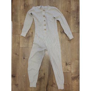 Everlane Womens Waffle Knit One Piece Pajama XS Beige